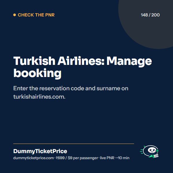 Turkish Airlines: Manage booking. Enter the reservation code and surname on turkishairlines.com.