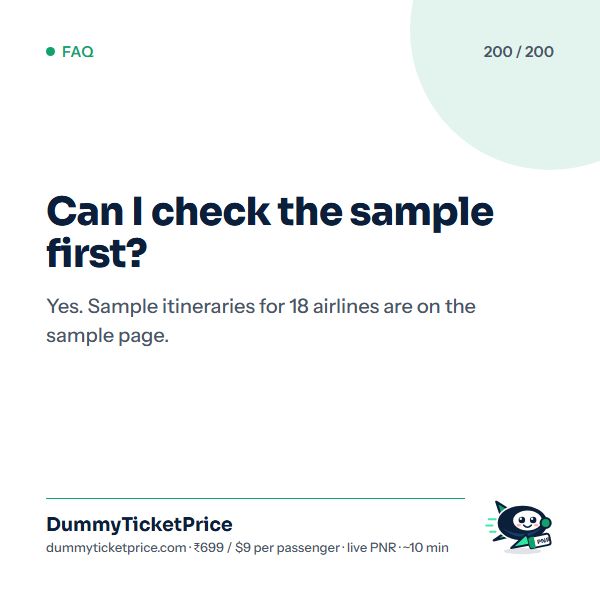 Can I check the sample first? Yes. Sample itineraries for 18 airlines are on the sample page.